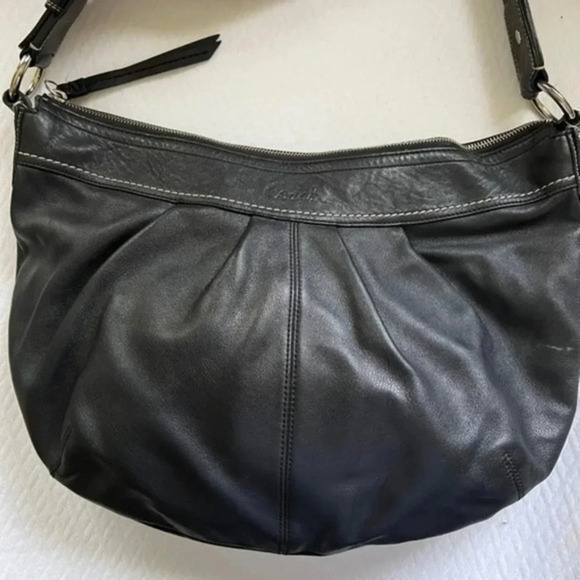 Coach Handbags - Black Coach Crescent Shoulder Bag